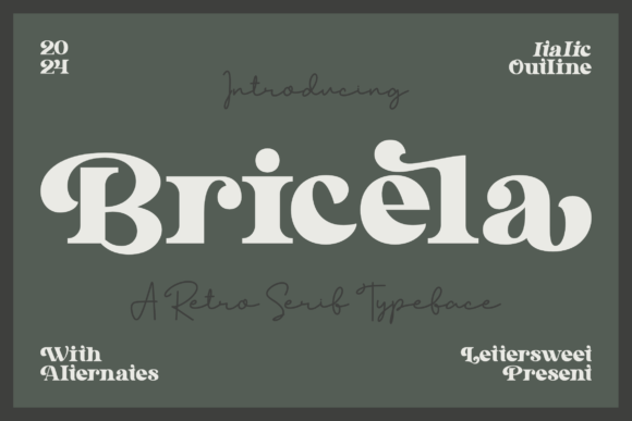Bricela: A Playfully Nostalgic Serif Font for Handmade Creators