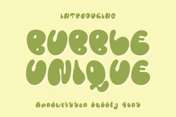 Bubble Unique: A Standout Display Font for Digital Branding