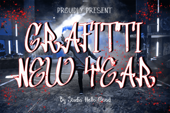 Grafitti New Year: A Bold Display Font for Expressive Brand Identities