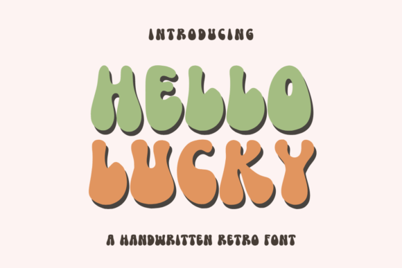 Hello Lucky Font: A Cheerful Retro Display Typeface for Crafters