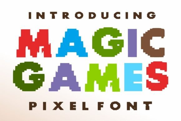 Magic Games: A Bold Pixel Display Font That Pops on Logos & Posters