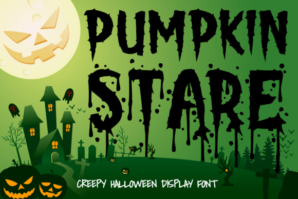 Pumpkin Stare: A Playfully Spooky Display Font for Crafters