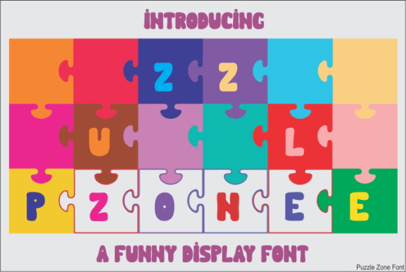 Puzzle Zone: A Playful Display Font for Editorial Design