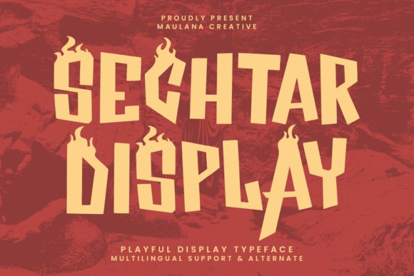 Sechtar: A Playful Display Typeface for Thoughtful Moments