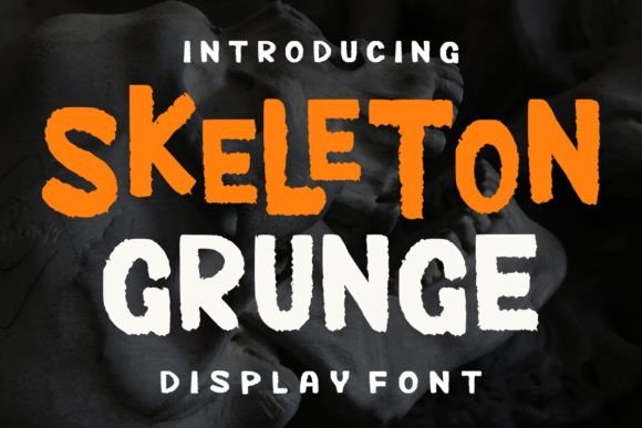 Skeleton Grunge: A Playful Display Typeface for Editorial Charm