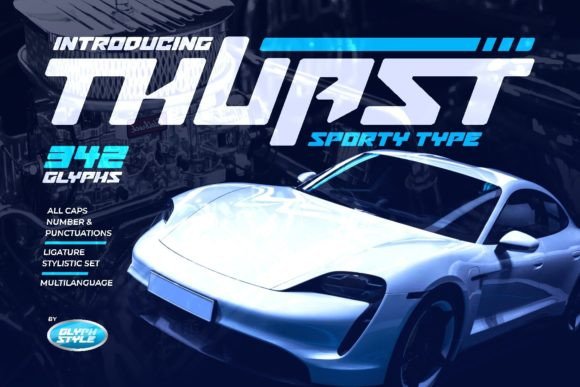 Thuast: A Bold, Speed-Inspired Display Font for Brand Identity